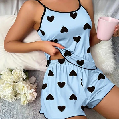 Heart-Shaped Print Pajama