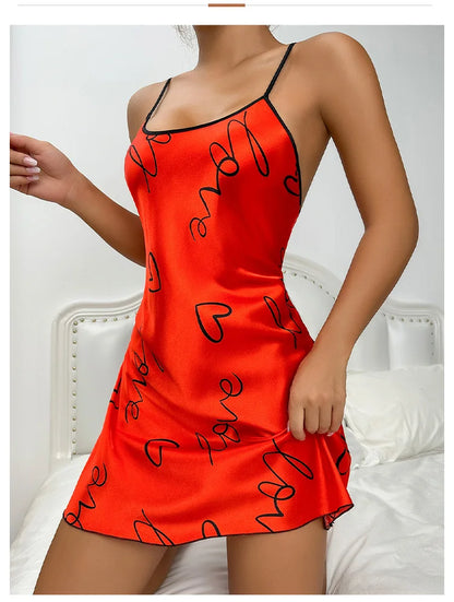 Valentine's Day Ice Silk Pajama