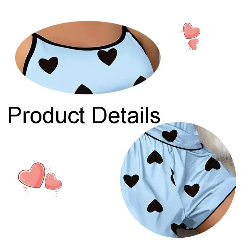 Heart-Shaped Print Pajama