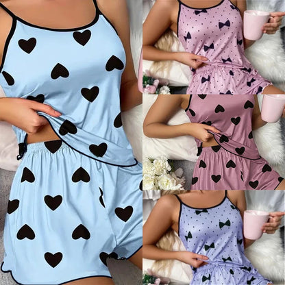 Heart-Shaped Print Pajama