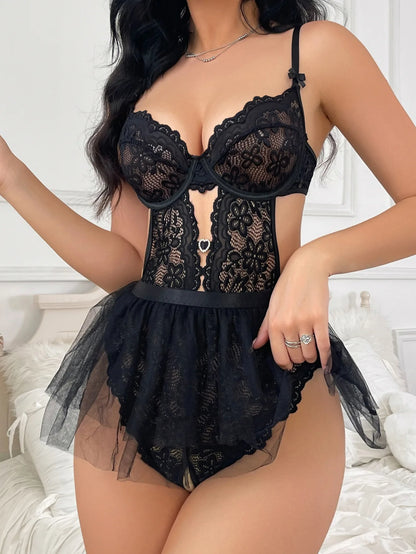 Lace Set Women 2-Piece Valentine Lingerie