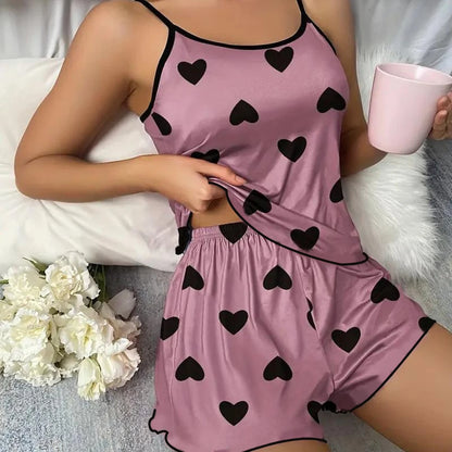 Heart-Shaped Print Pajama