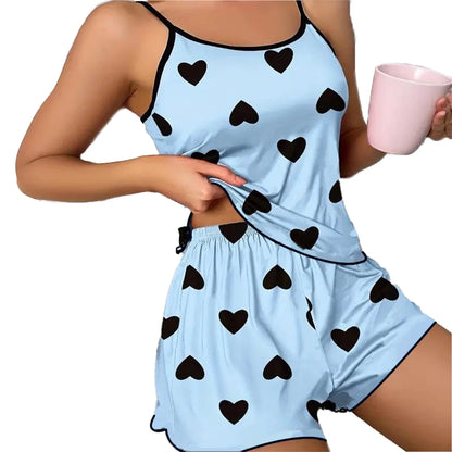 Heart-Shaped Print Pajama